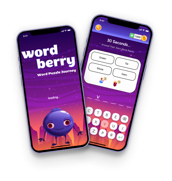 WordBerry App Mockup